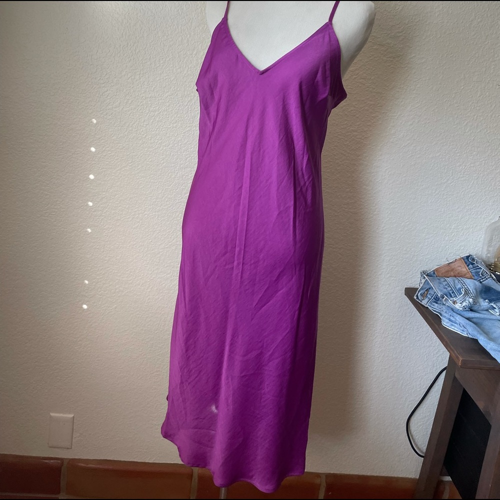 magenta slip dress from target